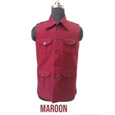 Nehru Jackets For Men Maroon