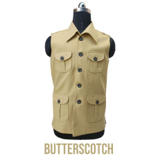 Nehru Jackets For Men Butter Scotch